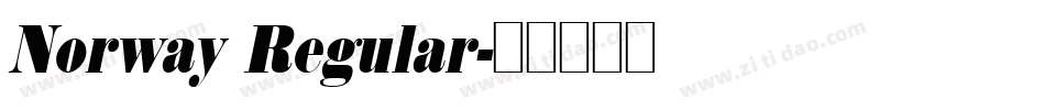 Norway Regular字体转换